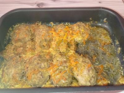 Patingėlių balandėliai su daržovėmis ir prieskoniais orkaitėje pagrindine nuotrauka