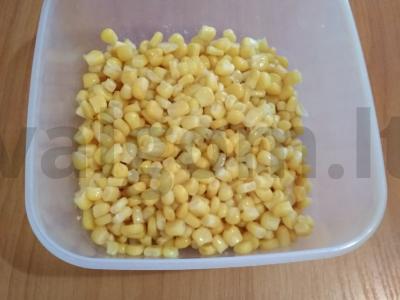 Krabų salotos su ryžiais ir šviežiais žalumynais Žingsnis 1