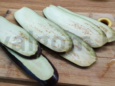 Baklažanų ritinėliai su varškės sūriu Žingsnis 1