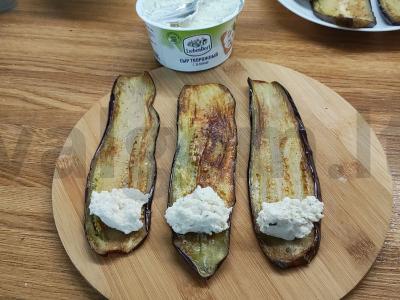 Baklažanų ritinėliai su varškės sūriu Žingsnis 5