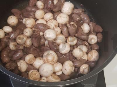 Širdelės su pievagrybiais Žingsnis 2