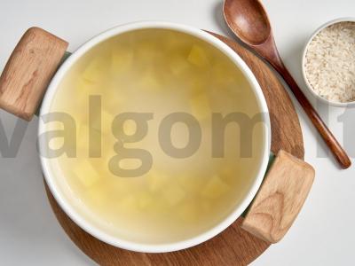 Vegetariškas kharcho Žingsnis 1