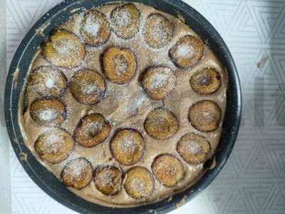 Šokoladinis pyragas su slyvomis Žingsnis 6