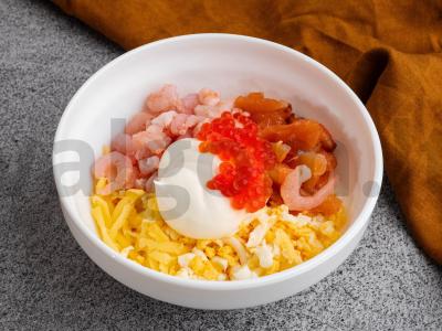 Salotas „Sadko“ su lašiša ir krevetėmis Žingsnis 3