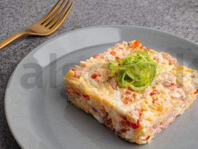 Salotas „Sadko“ su lašiša ir krevetėmis Žingsnis 5