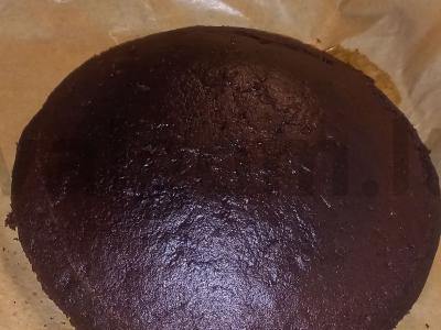 Biskvitas su kremu ir sūdyta karamele Žingsnis 5