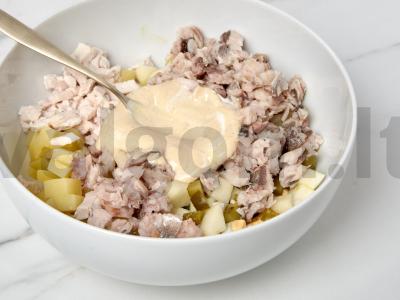 Kalakutienos filė salotos su žuvies steikais Žingsnis 2