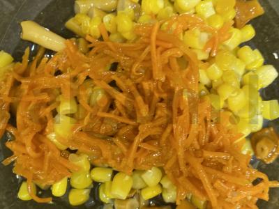 Marinuotų voveraičių salotos su kukurūzais per 5 minutes Žingsnis 6