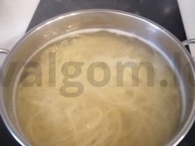 Makaronai su krevetėmis Žingsnis 2