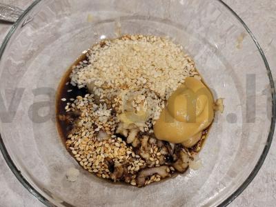 Vištiena medaus-sojų padaže Žingsnis 3