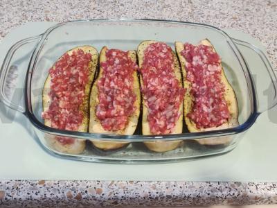 Baklažanai su faršu, kepti Žingsnis 3