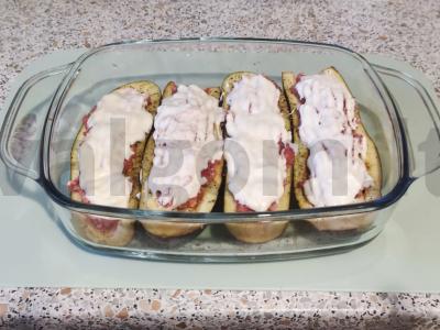 Baklažanai su faršu, kepti Žingsnis 4