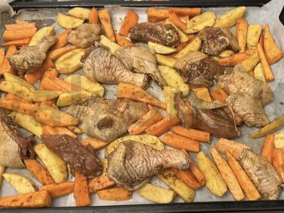 Vištiena su daržovėmis orkaitėje Žingsnis 5