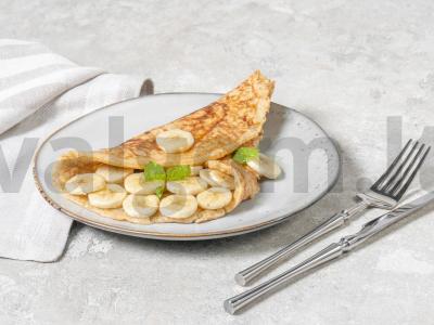 Avižų blynas su bananais pagrindine nuotrauka