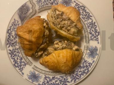 Kruasanai „Todore“ su vištienos filė ir pievagrybiais Žingsnis 7