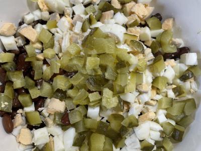 Pupelių salotos Žingsnis 3