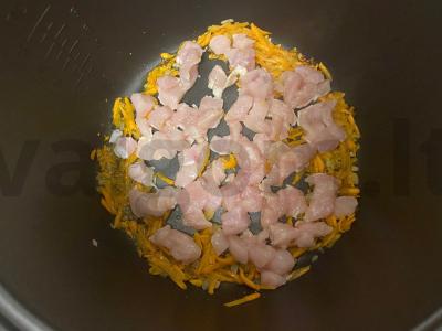 Rusų plovas su vištienos krūtinėle Žingsnis 4