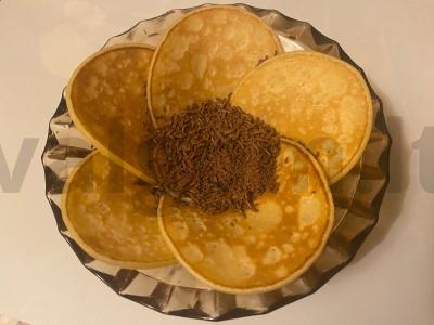 Pankekai su pieniniu šokoladu „Saldus rytas“ Žingsnis 8