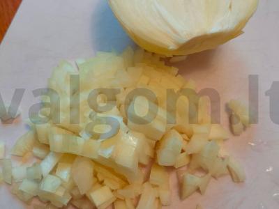 Makaronai su mėsa ir sūriu Žingsnis 1