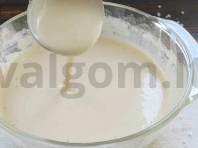 Ploni blynai su pienu Žingsnis 3