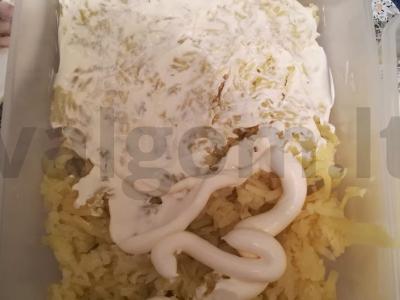 Silkė po šubomis be žaliojo svogūno Žingsnis 2