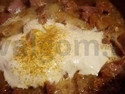 Troškintos kiaulienos inkstai grietinėje Žingsnis 5