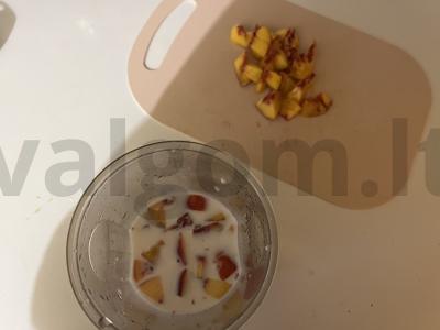 Skani nektarinų ledai su vaisių gabaliukais Žingsnis 4