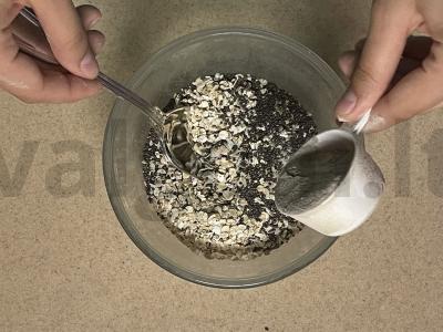 Avižiniai sausainiai su žemės riešutų sviestu Žingsnis 1