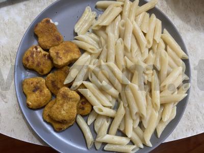 Makaronai sūrio padaže su vištienos juostelėmis Žingsnis 7