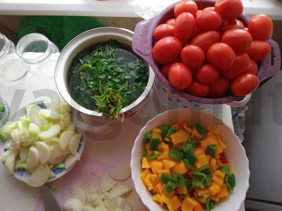 Žiemos salotos iš baklažanų Žingsnis 1