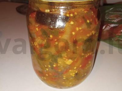 Žiemos salotos iš baklažanų Žingsnis 3