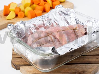 Kalakutienos ritinys su aviena ant kaulo Žingsnis 2