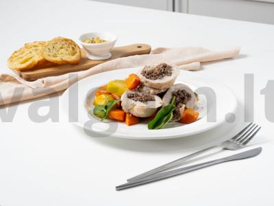 Kalakutienos ritinys su aviena ant kaulo pagrindine nuotrauka