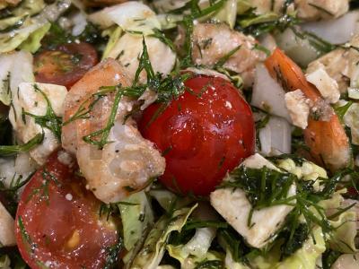 Salotas „Šviežia krevetė“ Žingsnis 3