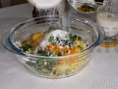 Daržovių vafliai su sūriu Žingsnis 4