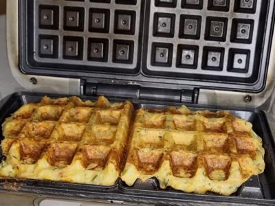 Daržovių vafliai su sūriu Žingsnis 5