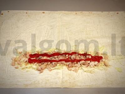 Šašlykas iš armėniško lavašo su vištienos krūtinėle Žingsnis 6