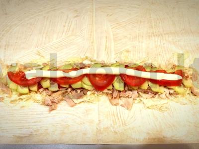 Šašlykas iš armėniško lavašo su vištienos krūtinėle Žingsnis 9