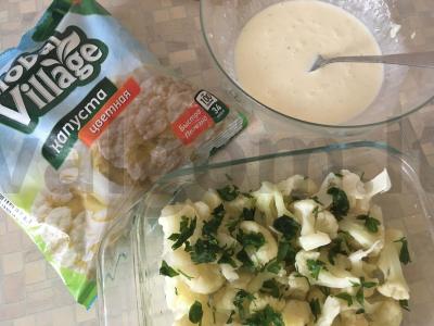 Žiedinių kopūstų apkepas su grietinėlėmis Žingsnis 3