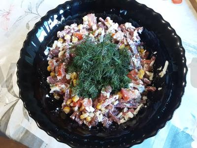 Salotos su raudonaisiais pupelėmis ir sausainiais Žingsnis 3