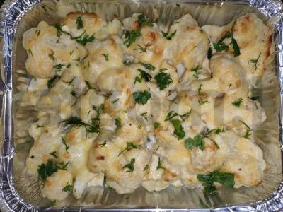 Skani žiedinė kopūstai grietinėlėje pagrindine nuotrauka