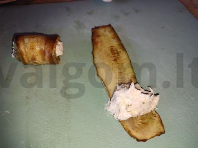 Cukinijų ritinėliai Žingsnis 4