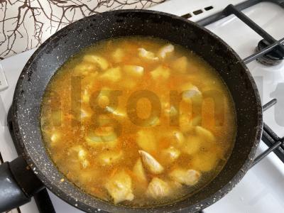 Ryžiai su daržovėmis ir mėsa Žingsnis 5