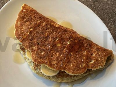 Avižų blynas su bananais ir medumi Žingsnis 7