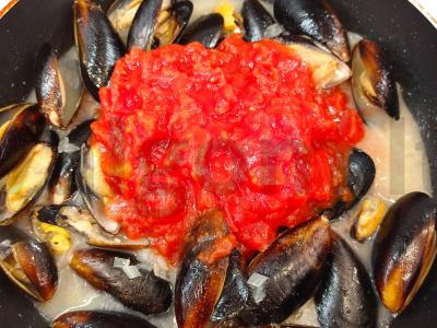 Spagečiai pagal Lygūriją su midijomis Žingsnis 4