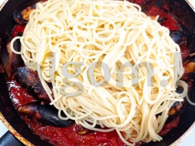 Spagečiai pagal Lygūriją su midijomis Žingsnis 6