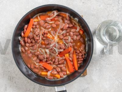 Pupelės su paprikomis Žingsnis 2