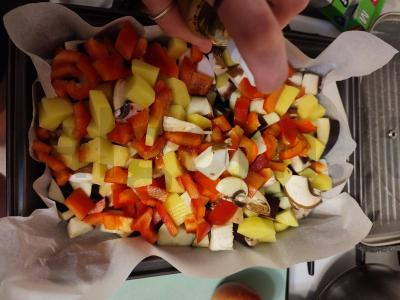 Vitaminų garnyras iš daržovių orkaitėje Žingsnis 6