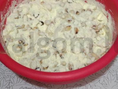 Šerbetas iš sausos vaikų mišinio su žemės riešutais ir kakava Žingsnis 1