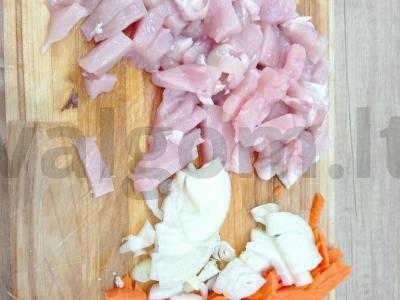 Soba su vištiena unagi padaže Žingsnis 1